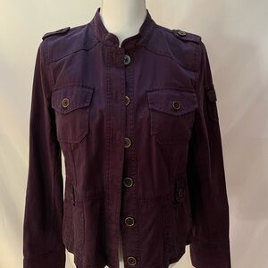 Fossil Dark Purple Utility Jacket